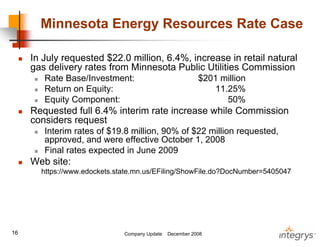 .integrysgroup 12/2008_companyupdate