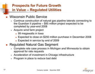 .integrysgroup 12/2008_companyupdate