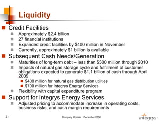 .integrysgroup 12/2008_companyupdate