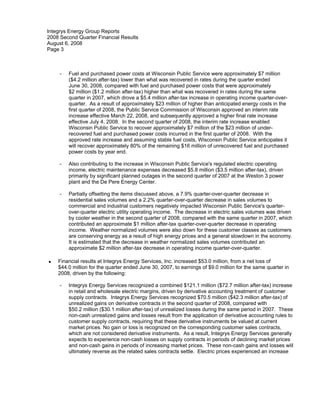 .integrysgroup 08/07/2008_supplementaldata