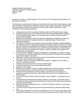 .integrysgroup 08/07/2008_supplementaldata
