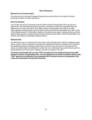 Integrys Proxy 2007