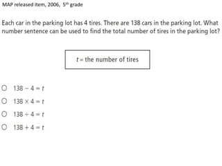 MAP released item, 2006, 5th grade
 