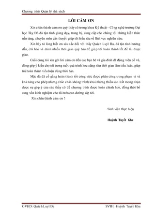 Chương trình Quản lý Nhà Sách