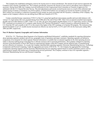  Sanmina-SCI's 2007 10-K