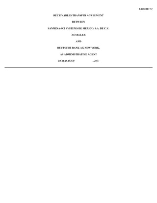  Sanmina-SCI's 2007 10-K