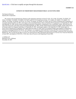  Sanmina-SCI's 2007 10-K