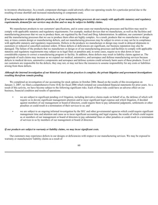  Sanmina-SCI's 2007 10-K