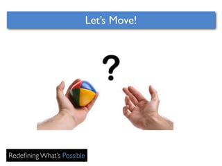 Let’s Move! 
? 
Redefining What’s Possible 
 