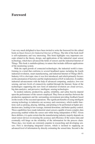 Smart Sensors For Industrial Internet Of Things Deepak Gupta | PDF