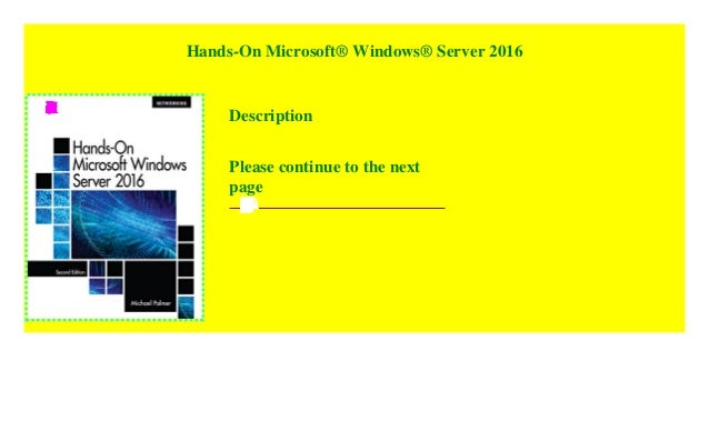 hands-on microsoft windows server 2016 2nd edition pdf download