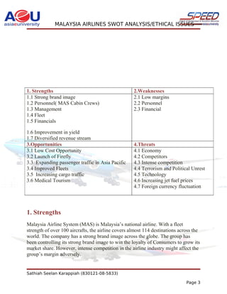 malaysia airlines management issues