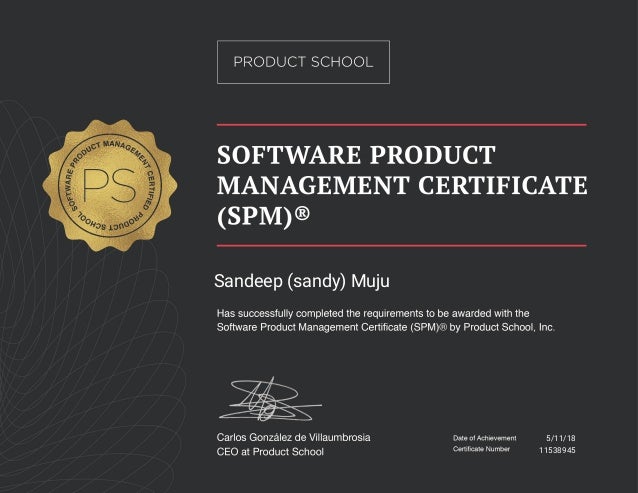 Software Product Management Certificate