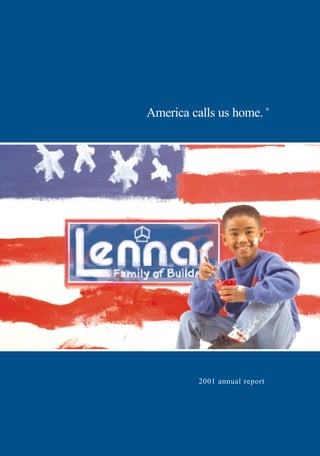 America calls us home.        ®




         2001 annual report
 