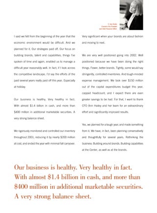 limited brands annual report 2001 full