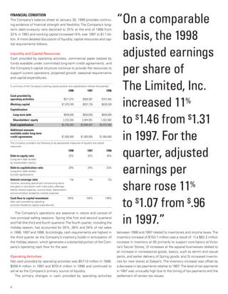 limited brands annual report 1998_mda