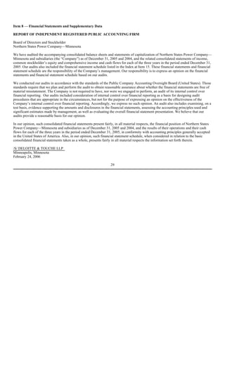 xcel energy NSP-MN_2005_10K