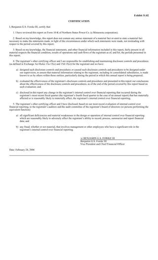 xcel energy NSP-MN_2005_10K