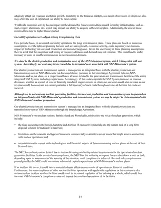 xcel energy 2007 NSP-WI10-K