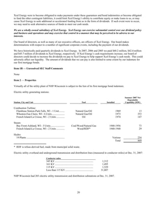 xcel energy 2007 NSP-WI10-K