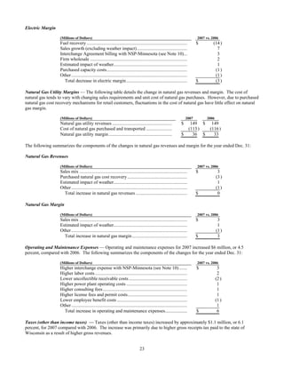 xcel energy 2007 NSP-WI10-K