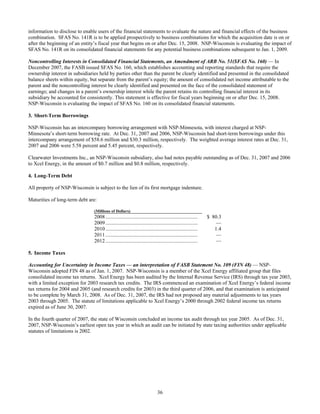 xcel energy 2007 NSP-WI10-K