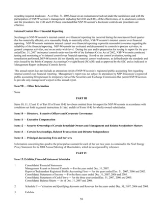 xcel energy 2007 NSP-WI10-K