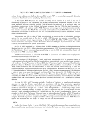 xcel energy utility subsidiaries 200110-k