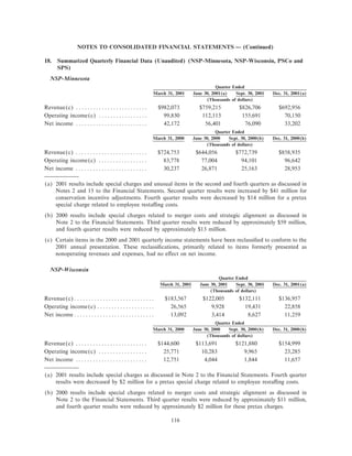 xcel energy utility subsidiaries 200110-k