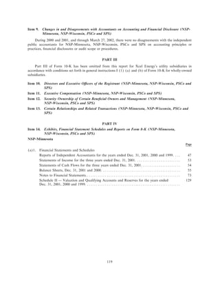 xcel energy utility subsidiaries 200110-k