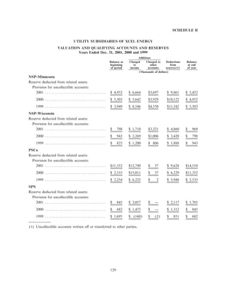xcel energy utility subsidiaries 200110-k