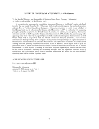 xcel energy utility subsidiaries 200110-k