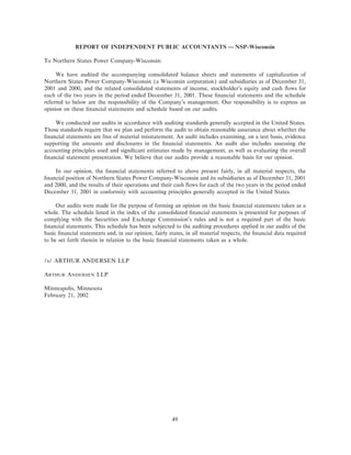 xcel energy utility subsidiaries 200110-k