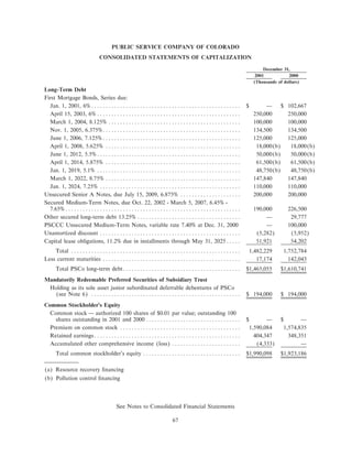 xcel energy utility subsidiaries 200110-k