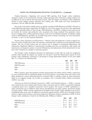 xcel energy utility subsidiaries 200110-k