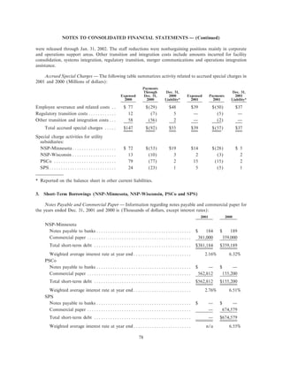 xcel energy utility subsidiaries 200110-k