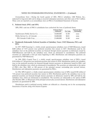 xcel energy utility subsidiaries 200110-k