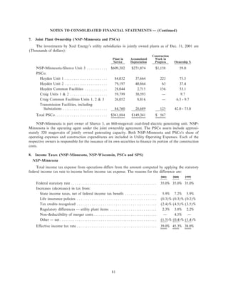 xcel energy utility subsidiaries 200110-k