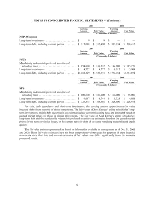 xcel energy utility subsidiaries 200110-k