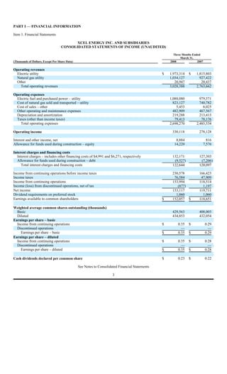 xcel energy Q1 08_10Q