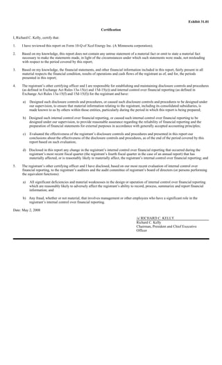 xcel energy Q1 08_10Q