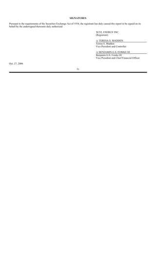 xcel energy 7_17XCEL10QQ32006