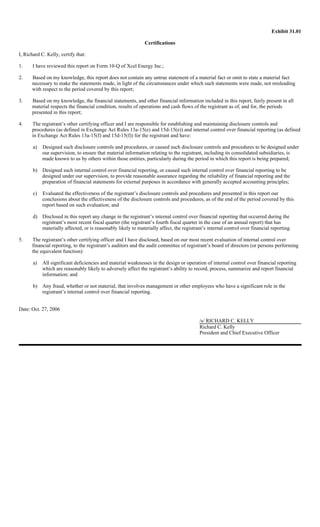 xcel energy 7_17XCEL10QQ32006