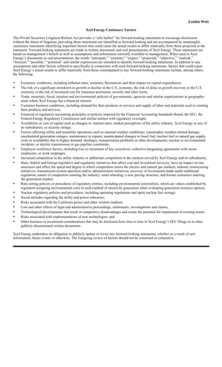 xcel energy 7_17XCEL10QQ32006