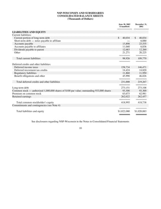 xcel energy 10q 2q03_util