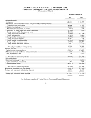 xcel energy 10q 2q03_util