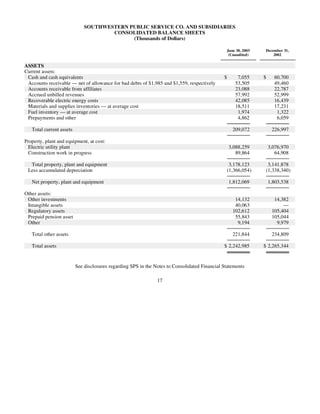 xcel energy 10q 2q03_util