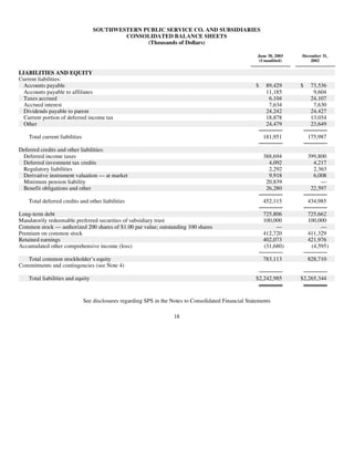 xcel energy 10q 2q03_util