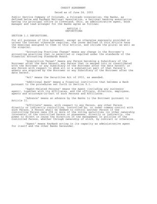 xcel energy 10q 2q03_util