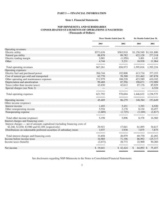 xcel energy 10q 2q03_util